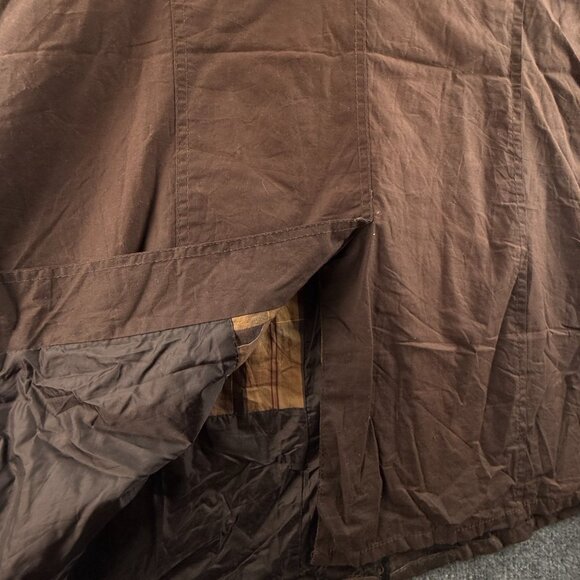 Barbour HAMSHIRE Size 16 Brown Lightweight Waxed Jacket Women Full Zip Outdoors - Picture 15 of 16
